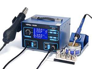 Estación de soldadura y desoldadura de aire caliente 2 en 1 SMD LCD YIHUA-992D/992D+