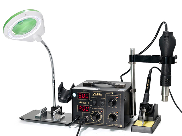 Estación de soldadura y desoldadura de aire caliente con soldador YIHUA-852D++