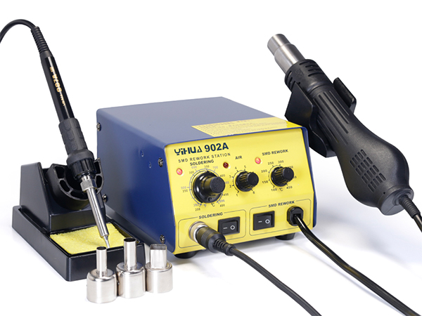 Estación de retrabajo de aire caliente con soldador YIHUA-902A/902D