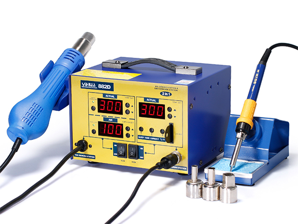 Estación de soldadura y desoldadura de aire caliente SMD serie YIHUA-882D/882D+