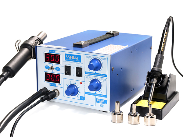 Estación de retrabajo de aire caliente con soldador YIHUA-872D+/872D